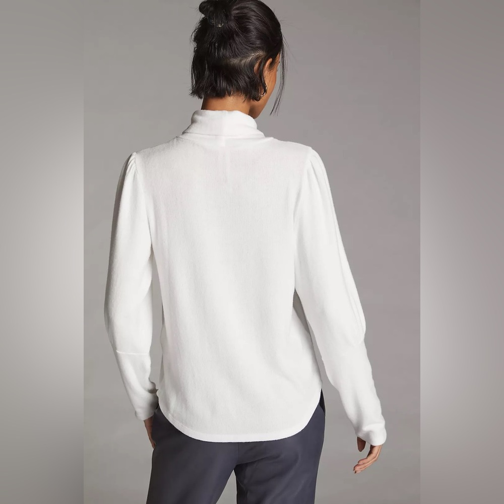 Anthropologie Puff-Sleeved Turtleneck Top - Picture 2 of 6